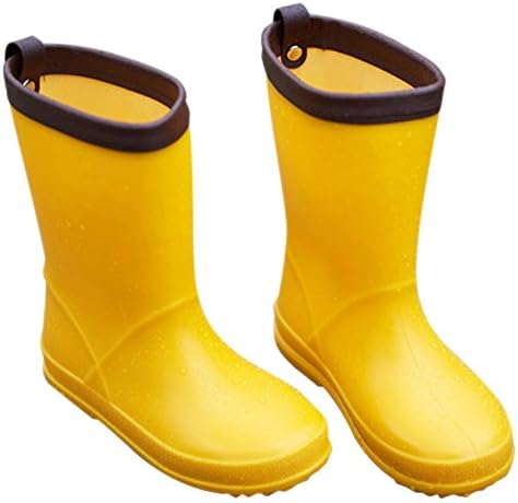 Cozy Maker C M イエロー レインブーツ キッズ レインシューズ 子供用 可愛い ジュニア 子供 C M 子ども 男 女 シューズ ブーツ 雨靴 雨の日 梅雨 可愛い 雨対策 防水 撥水 防寒 雪遊び 通園 通学 無地 イエロー B07d5sgkl4 新作製品 世界最高品質人気