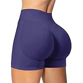 POWERASIA 4.5" Workout Impact Shorts Hidden Scrunch Butt Lifting Gym Booty Biker Shorts for Women Tummy Control