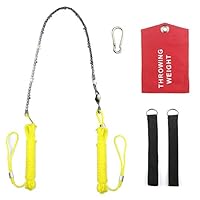 24 inchs Hand Chain Saw for High Limb Tree Branch, Rope-and-Chain Saw with Blade Sharpener, Ropes,Throwing Weight Pouch Bag