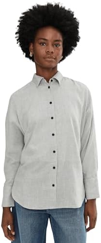 Frank & Eileen Women's Shirley Oversized Button-Up Shirt, White
