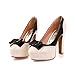Charm Foot Fashion Bows Womens Platform High Heel Pumps Shoes