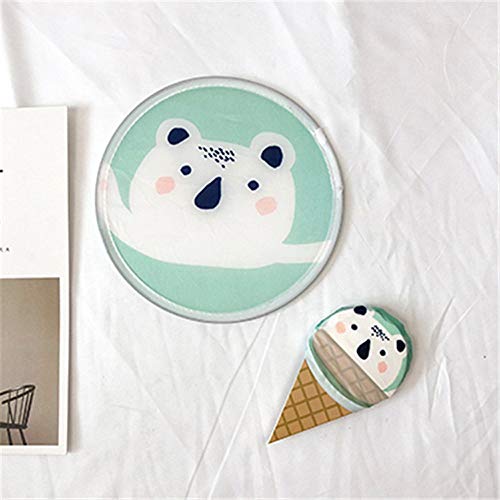 Hand Fan Mini Portable Fans Funzip Folding Pocket Purse Flyer Handheld Fan for Women/Men, Cute Animal Fruit Hand Fan, Festival Fan Gift Fan Craft Fan Folding Fan (D)