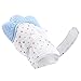 Baby Teething Mitten for Babies between 4 ~ 12 Months, BPA Free Food Grade Silicone Soothing Gum Relief Teething Gloves, Protect Babies from Hand-chewing, Biting and Saliva (1 pair) (Blue)