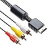 TENINYU Câble audio vidéo RCA – Accessoire de console de jeu – Câble AV pour PS1 PS2 PS3 Playstation – 1,8 m