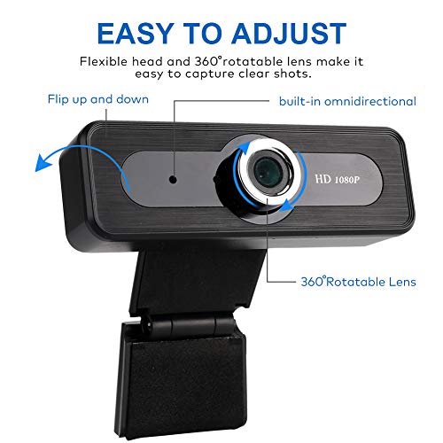 Webcam-with-Microphone-1080P-HD-Computer-Camera-rotatable-Plug-and-Play-USB-Streaming-Media-Laptop-Camera-Webcam-for-Video-Calling-Recording-Conferencing-SkypeYouTubeZoomFacetime