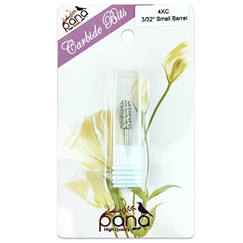 Pana 3/32" Safety Nail Carbide Bit - Silver Small Barrel Head (Grit: 4 Extra Coarse - XXXXC) for Electric Dremel Drill Machine