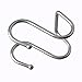 ShineMe Premium 2 Pack Dual S Shaped Hooks Stainless Steel Home Office Bath Coat Caps Towel Hanger, Kitchen Spoon Pan Pot Holder Rack for Door Shelf Storage Organizer (2 Pack)