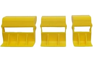 SundiooK 3PC Plastic Tape Dispenser with Cutter, Compact Masking Tape Tool for Painting, Labeling and Crafting, Yellow