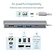 VANMASS Aluminum USB C Hub HDMI, 4 in 1 USB C Adapter, Type C to 4K HDMI Port, 60W Power Delivery, USB 3.0 Ports Compatible with MacBook, MacBook Pro/Mini, iMac, Surface, XPS and Others, Space Gray