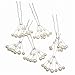 Fani 6pcs Pearl Hair Pins Clips Decorative Jewelry Flower Hairpins Accessories for Women Bridal Wedding