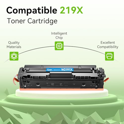 swiss toner 219X (with Chip) Compatible for HP 219X Toner Set for HP Color LaserJet Pro MFP 3302FDWG MFP 3302FDNG MFP 3302SDWG for 219A 219X W2190X W2191X W2192X W2193X