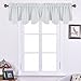 NICETOWN Room Darkening Curtain Scalloped Valance - 52-inch by 18-inch Rod Pocket Valance Curtain Panel, Platinum, One Pack