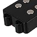 BQLZR Black Ceramic Magnet 5 String M Bass Humbucker Double Coil Pickup for Bass Guitar and Bass Replacement Pack of 2 4.13x1.77x0.7inch(LxWxH)