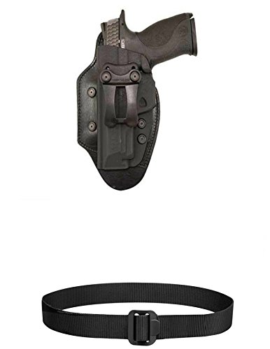 Comp-Tac Infidel Ultra Max Sig Sauer P320 / P250 Compact Inside The Waistband Kydex & Leather Hybrid Concealed Carry Holster, Left + 1.50" Infidel Belt Clip + Ultimate Arms Gear BDU Duty Belt