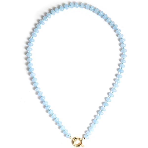 Vatslacreations Natural Gemstone Beaded Choker Necklace - 4mm Faceted Chrysoprase Birthstone With Adjustable 18+2" Silver Chain