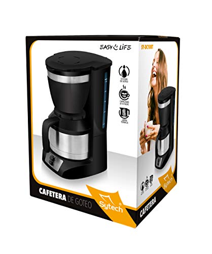 Sytech cafetera de Goteo, 8-10 Tazas, Jarra termica, Acero INOX, 800w - La  Cafetera