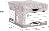 BANKERS BOX 10 Large System Storage Box with Lids Grey W38 x H28.7 x D43cm view 7