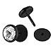 Charisma Stainless Steel CZ Round Stud Earrings for Men Women, Gift Set 3 pairs (Black)
