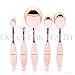 Dolovemk 10Pcs/Set Makeup Oval Brushes Set Eyebrow/Foundation/Blusher Brush Kit for Liquid/Powder/BB Cream