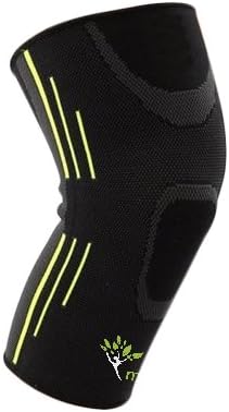 Performance Compression Recovery Knee Sleeve | Non-Slip Double Silicone Gel Strips Best Grip &amp; Stability | Pain Relief Quick Recovery | Gym Squats Weight Training Running Cycling | 1 Pack