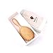 Huluwa Hair Brush Massage Brush Comb Natural Wood Beech Handle, Wooden Bristles Hairbrush, Circular Tooth
