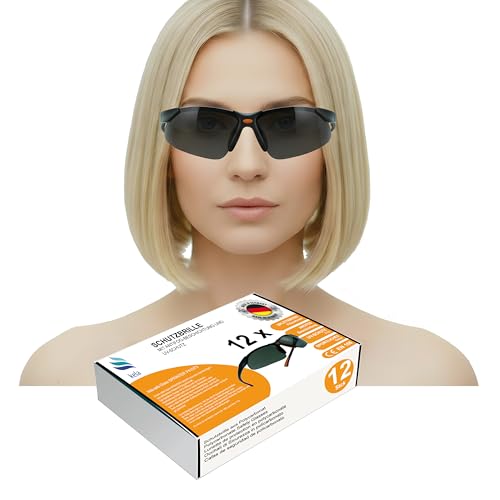 kela 12x SPRINTER Premium Protective Sports Glasses 100% Made in Germany Tinted Shatter-Proof Scratch-Resistant Work Safety Glasses with Anti-Fog and UV Coating EN170 EN172 I Cycling