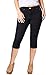 2LUV Women's Stretchy 5 Pocket Skinny Mid Rise Capri Ripped Denim Jeans