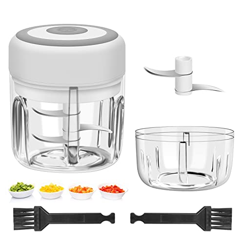 Electric Mini Food Chopper, Cordless Electric Chooper Mini Garlic Choppers Portable Powerful