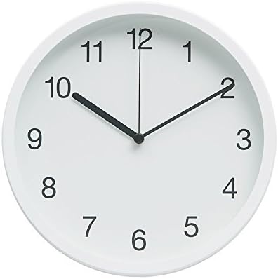 Classic Modern Design 10” Non-Ticking Silent Wall Clock with Durable Finished Frame (Simply White)