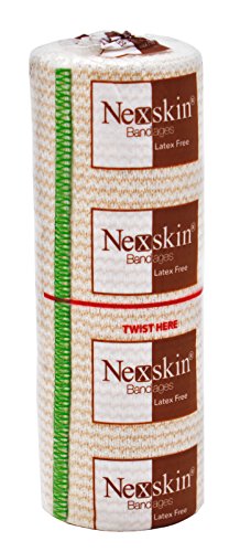 NexSkin Elastic Compression Wrap (6" Wide, 2 Pack) with Hook and Loop Fasteners at Both Ends | Stretch Cotton Athletic Bandage Roll | Support & First Aid for Sports, Medical, and Injury Recovery