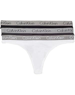 Women's 3 Pack Logo Cotton Thong Panty