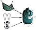 Cutequeen Dark green/Black Hammock with Tree Straps Garden Outdoor Camping Hammocks Nylon Lightweight Multifunctional Parachute for Park,Backyard,Traveling,Backpacking,Yard,Beach