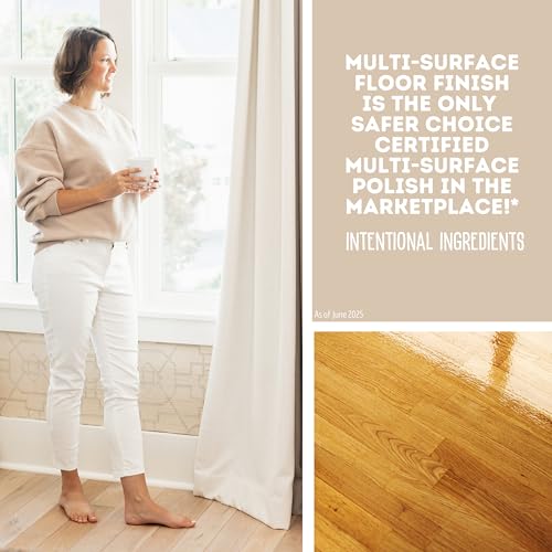 QUICK SHINE MULTI SURFACE FLOOR FINISH 64OZ | CLEANER & POLISH TO USE ON HARDWOOD, LAMINATE, LUXURY VINYL PLANK LVT, TILE & STONE | SAFER CHOICE W/CLEAN SHINE TECHNOLOGY | SHINE-PROTECT-REFRESH