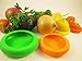 Lios Home Improvment Reusable Silicone Food Savers & FREE Silicone Food Wrap! Fruit and Vegetable Huggers,Storage Containers, Set of 4 and 1 Silicone wrap, BPA-Free. (Assorted Colors)