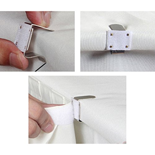FineInno Stainless Steel Table Skirting Clips Table Cover Clamps Endurable Metal Tablecloth Holders Anti Wind for Table 1.6" – 2.3"(6pack)