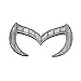 For MAZDA MX-5 Miata,MAZDA 2 3 5 6,MAZDA CX 5 7 9,MAZDA RX-8 Protege MPV B4000 Tribute,MAZDASPEED 3 5 6,EVIL 'M' REAR Truck Emblem Badge TAPE ON-GLOSS Black