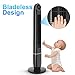 Oscillating Tower Fan - 48 Inch Quiet Tower Fan with 3 Speeds & 3 Breeze Modes, Automatic Shutoff Timer, Black Remote Control Tower Fan for Whole Room Cooling, Quiet and Space Saving