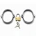 Extreme Bdsm Fetish SEX ~ Deluxe Handcuffs Unisex Chrome / Steel Restraints Slave Cuffs 2 Pcs with Lock ~ Sm394