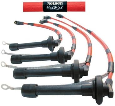 Honda 01-04 Civic (EX, DX, LX 1.7L 4Cyl Coil-on-Plug Conversion) Nology HotWires Ignition Spark Plug Wires (Red Color Only)