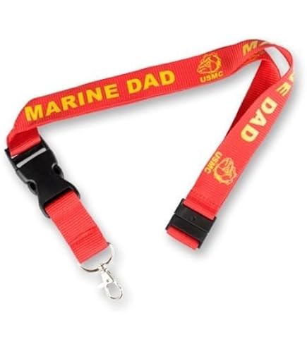 Marine Dad Keychain - Antique Brass Coin With Message, 1.75 Inches, Gift For Marine Fathers