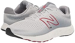 New Balance Men's 520 V8 Running Shoe, Grey/Red, 12