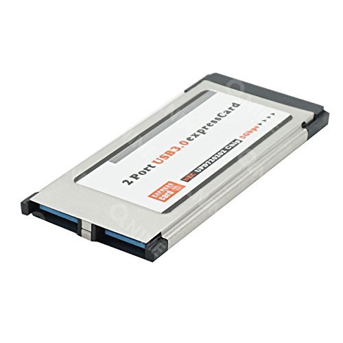 Qnine 34mm express card to 2 port usb 3.0 adapter for n…