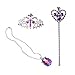 e-supao Princess Sofia Rapunzel Dress up The First 3 Pieces Party Set for Sofia Costume Disney Crown Wand Necklace (Sofia-3set)