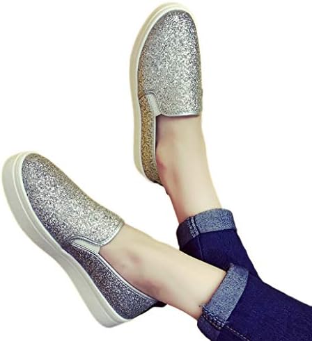 kaifongfu Lazy Shoes Women's Comfortable Flat Single Shoes Sequins Shoes