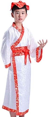 Tenthree Traditional Chinese Ancient Hanfu - Unisex Children Retro Tang Suit Costume Stage Dress Show Dance Perfomances Cosplay Fancy Dress