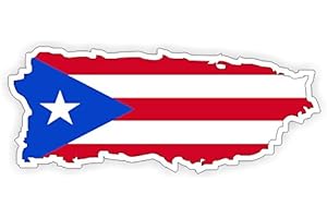 JAY GRAPHICS Puerto Rico Flag Vinyl Bumper Sticker | Car Window Decal | Rican Label Flags Laptop Notebook