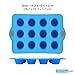 Crystal Bake SteelRim Silicone Muffin & Cupcake Baking Pan - 12 Cup - Blue