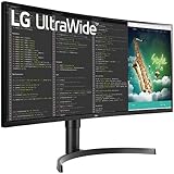 LG 35WN75C-B 35" UltraWide Curved QHD VA HDR10 AMD FreeSync Monitor Black view 9