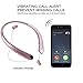 Wireless Headphones Neckband, Retractable Bluetooth Headset HD Stereo Earbuds Earphones with Mic, Vibrating Call Alert (Rose Gold)