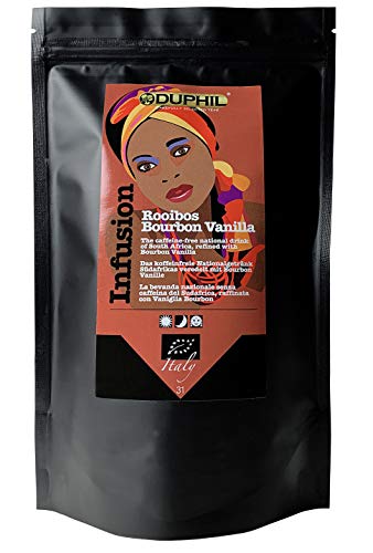 Duphil | Rooibos Tee BIO mit Bourbon Vanille aus Südafrika lose Robusch im Aromabeutel mit Zippverschluss | 500g